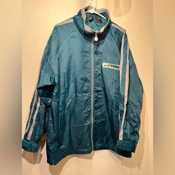 Vintage Airwalk windbreaker 🔥 teal & grey 🔥 excellent condition 🔥 medium - Picture 1 of 9